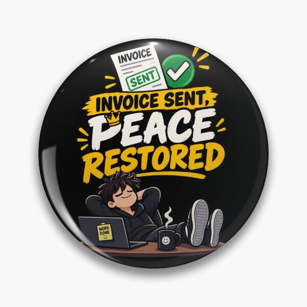 Item preview, Invoice Sent Peace Restored – Funny Freelancer Design designed and sold by GraphiteRealm.