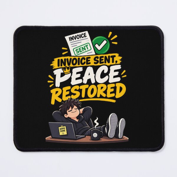Item preview, Invoice Sent Peace Restored – Funny Freelancer Design designed and sold by GraphiteRealm.