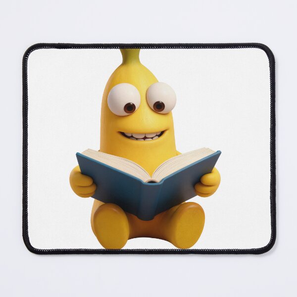 Item preview, Cute Claymation Banana Character Reading a Book designed and sold by canvahub.