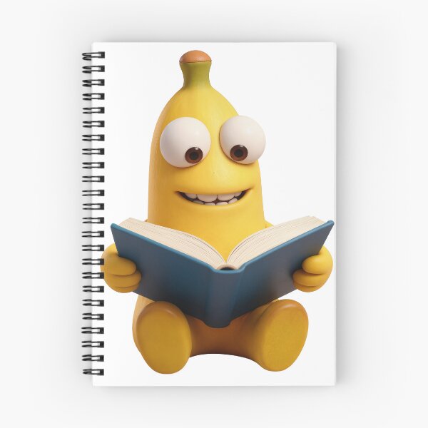 Item preview, Cute Claymation Banana Character Reading a Book designed and sold by canvahub.