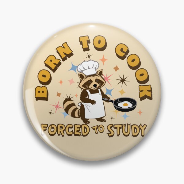 Item preview, Born To Cook, Forced To Study – Chef Raccoon  designed and sold by Shedronpanda.