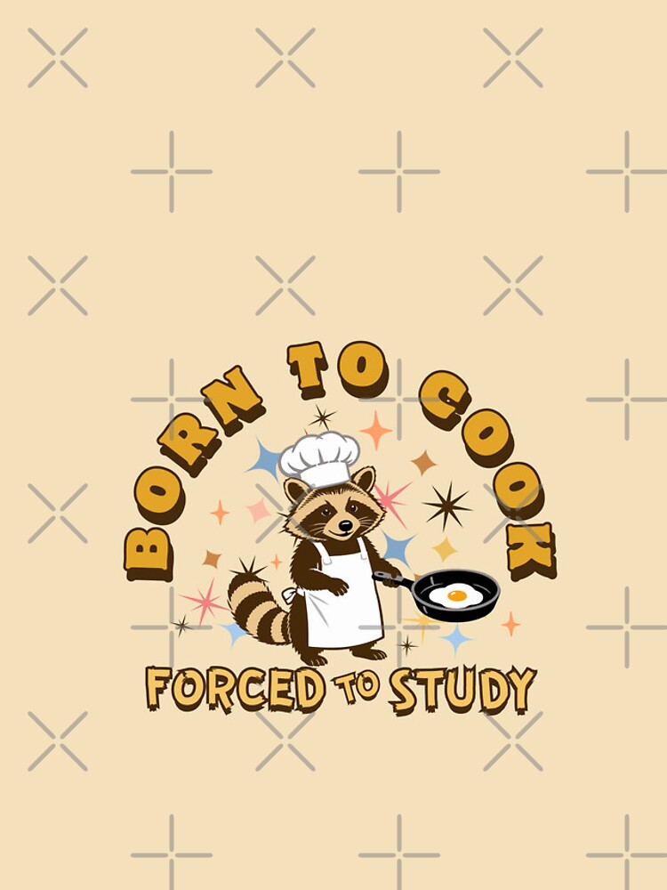 Thumbnail 4 of 4, iPhone Case, Born To Cook, Forced To Study – Chef Raccoon  designed and sold by Shedronpanda.