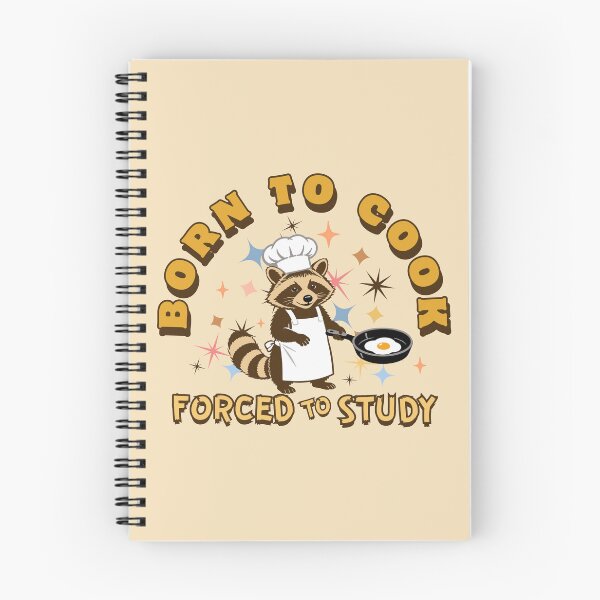 Item preview, Born To Cook, Forced To Study – Chef Raccoon  designed and sold by Shedronpanda.