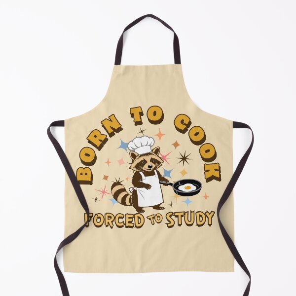 Item preview, Born To Cook, Forced To Study – Chef Raccoon designed and sold by Shedronpanda.