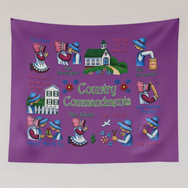 Item preview, Appalachian Hillbilly Country Commandments designed and sold by Wanda Case.