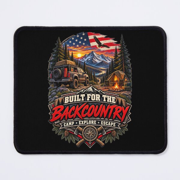 Item preview, Built for the Backcountry - Vintage Camping Off Road Adventure T-Shirt designed and sold by DomKo10.