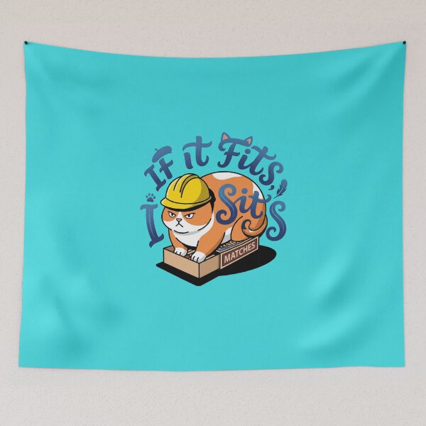 Item preview, Construction Cat In Matchbox If It Fits I Sits designed and sold by Rare By Hero.