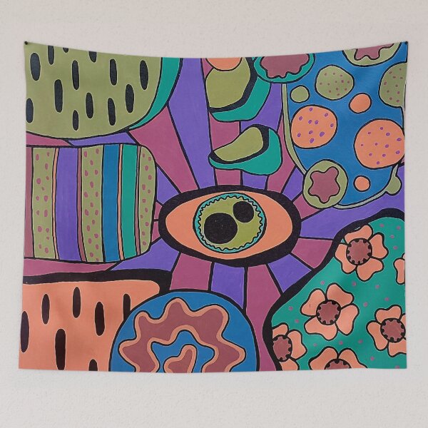 Item preview, The Eye | Psychedelic Maximalist Wall Art designed and sold by WonderwildArt.