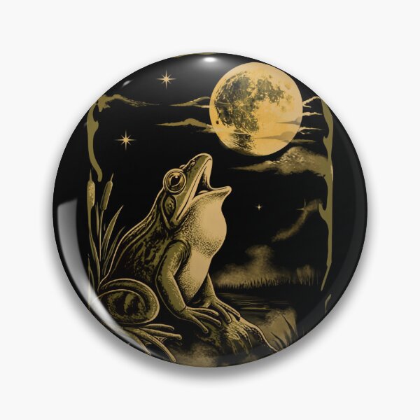 Item preview, Frog Howling At The Moon Funny Gifts For Frog Lovers designed and sold by EdithPrint.