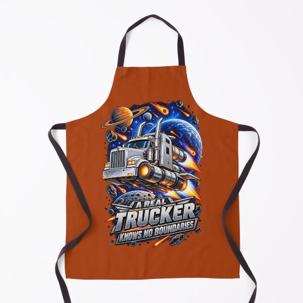 Item preview, A Real Trucker Knows No Boundaries - Space Semi Art designed and sold by NomadForge.