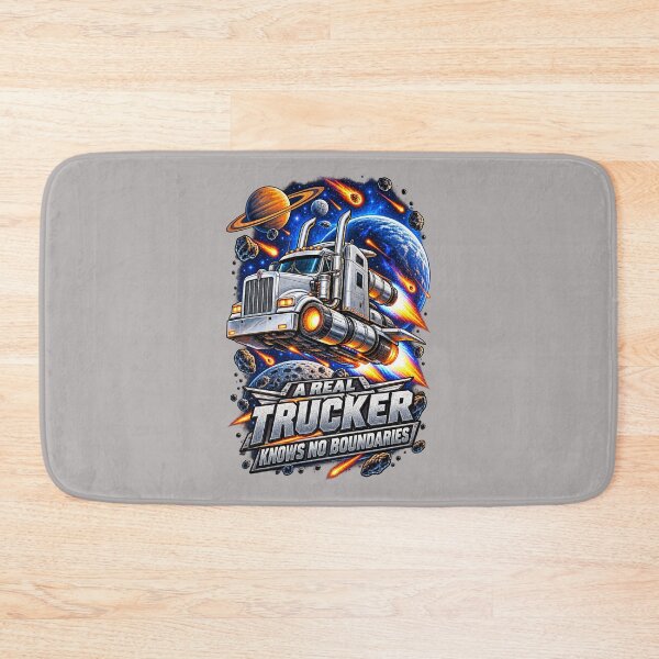 Item preview, A Real Trucker Knows No Boundaries - Space Semi Art designed and sold by NomadForge.
