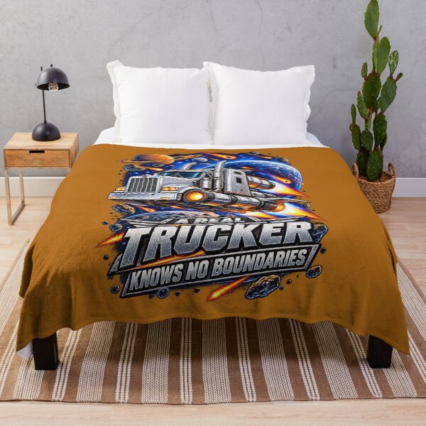 Item preview, A Real Trucker Knows No Boundaries - Space Semi Art designed and sold by NomadForge.