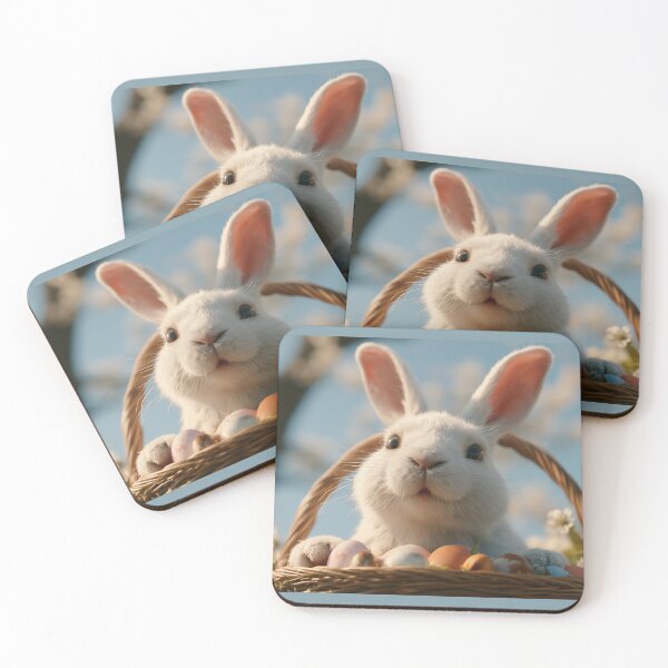 Item preview, Cute Easter Bunny in Basket with Spring Blossom designed and sold by SoykAart.
