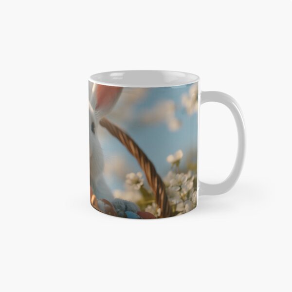 Item preview, Cute Easter Bunny in Basket with Spring Blossom designed and sold by SoykAart.