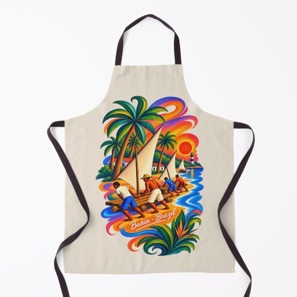 Item preview, Bahia Brazil Sunset – Modernist Coastal Art designed and sold by BrazilArtShop.