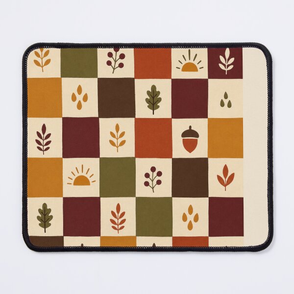 Item preview, Harvest Check – Retro Autumn Checkerboard Folk Pattern designed and sold by astersgraphics.