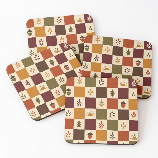 Item preview, Harvest Check – Retro Autumn Checkerboard Folk Pattern designed and sold by astersgraphics.