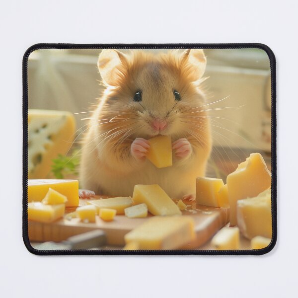 Item preview, Cute Hamster Eating Cheese - Cheese Lover Paradise designed and sold by cutepid.