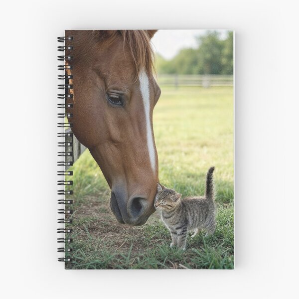 Item preview, Horse and Kitten in Country Pasture designed and sold by Maria Dryfhout.