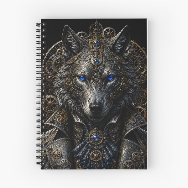 Item preview, Moonlit Mechanica – Steampunk Wolf & Golden Gears designed and sold by NightshadeWolfs.