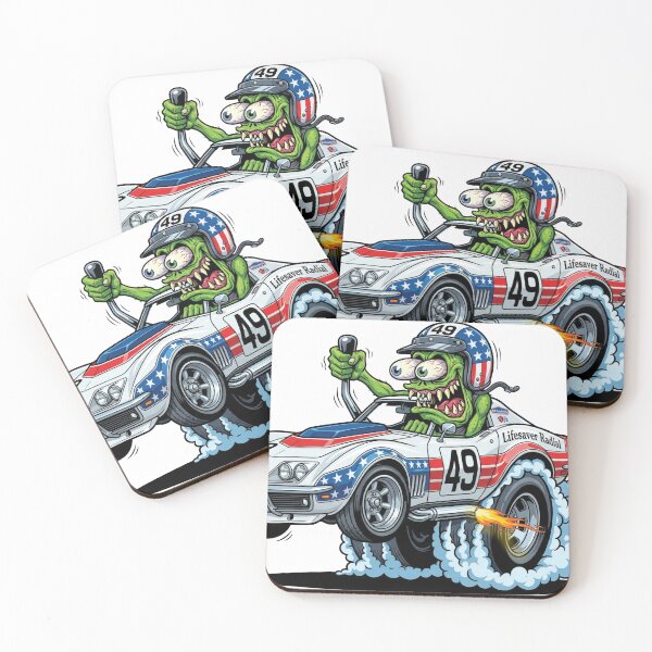 Item preview, Corvette Kustom Kulture Hot Rod  | Lowbrow Art | Ed Roth Style designed and sold by OutlawSpeedShop.