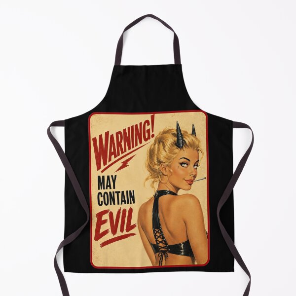 Item preview, Warning! May Contain Evil – Retro Devil Pinup designed and sold by obstinator.