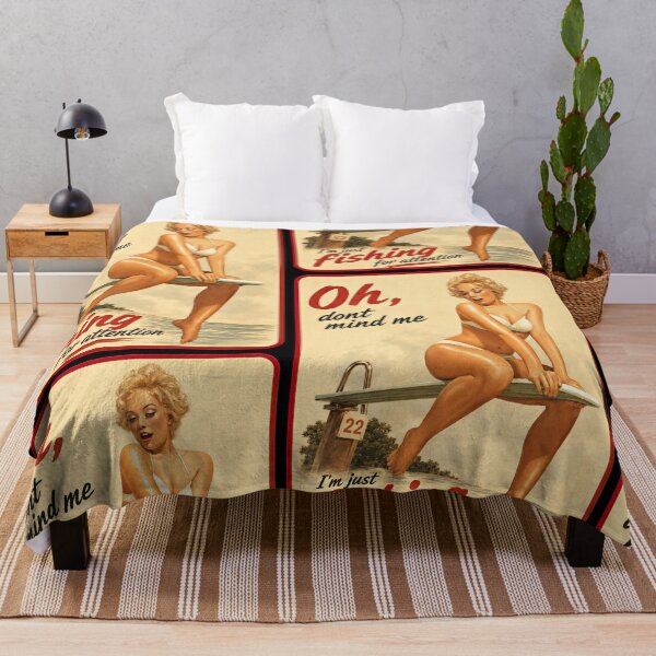 Item preview, Fishing for Attention – Retro Pinup Girl designed and sold by obstinator.