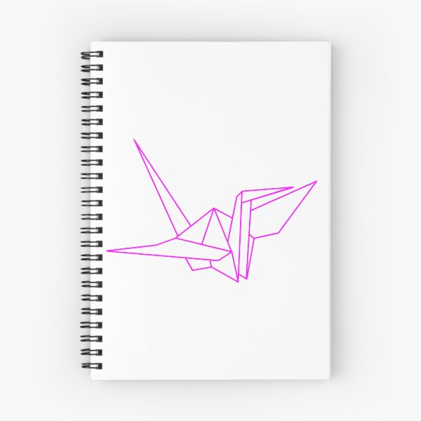 Item preview, Magenta Pink Origami Crane Line Drawing designed and sold by SarahJisri.