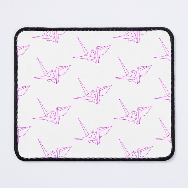 Item preview, Magenta Pink Origami Crane Line Drawing designed and sold by SarahJisri.