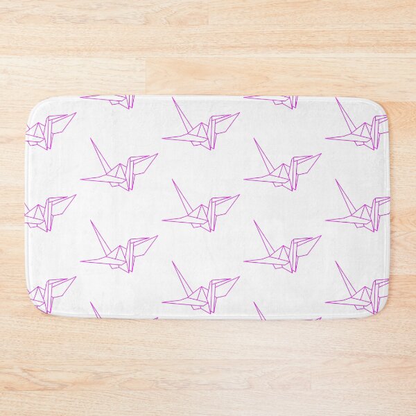 Item preview, Magenta Pink Origami Crane Line Drawing designed and sold by SarahJisri.