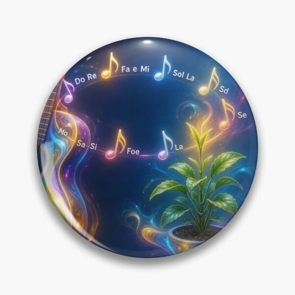 Item preview, Magical Glowing Guitar with Musical Notes and Plant designed and sold by Breezes-of-Ida.