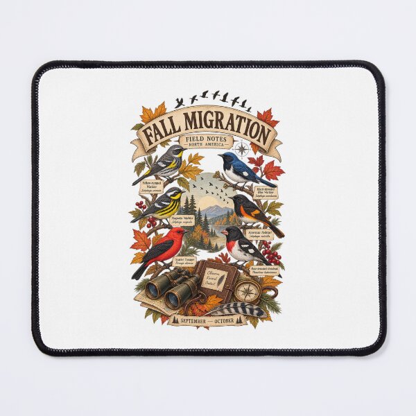 Item preview, Fall Migration Field Notes North America Vintage Birdwatching designed and sold by Neurospicy Trolls.