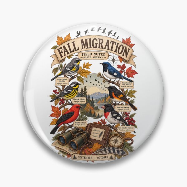 Item preview, Fall Migration Field Notes North America Vintage Birdwatching designed and sold by Neurospicy Trolls.