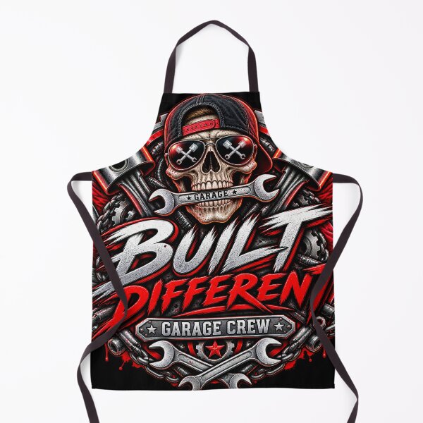 Item preview, Built Different Garage Crew – Biker Skull Mechanic designed and sold by Golden Godfather Studio.
