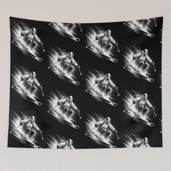 Item preview, Vintage Snow Skiing Retro Skier Winter Mountain Sports   designed and sold by SOUFIANE1991.