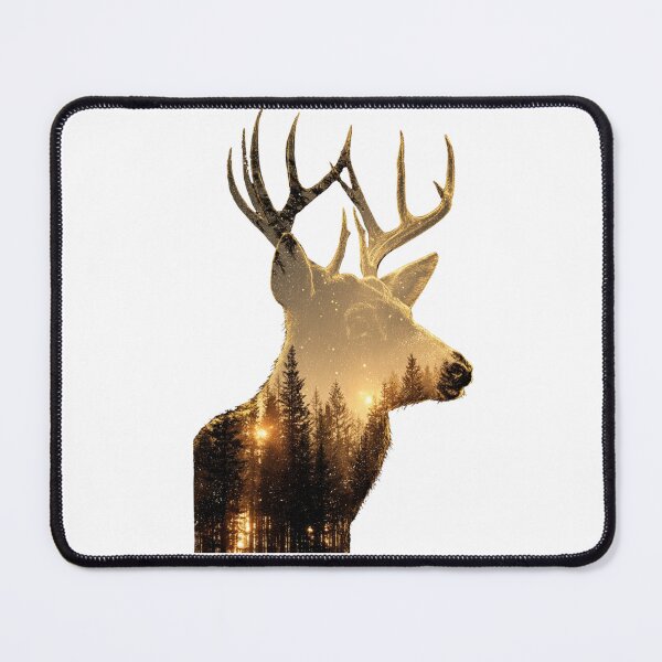 Item preview, Golden Starry Forest Deer Double Exposure  designed and sold by LC&LCPlatform.