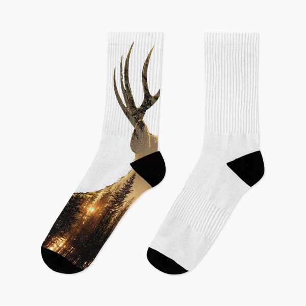 Item preview, Golden Starry Forest Deer Double Exposure  designed and sold by LC&LCPlatform.