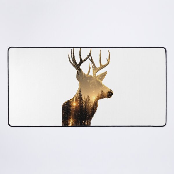 Item preview, Golden Starry Forest Deer Double Exposure designed and sold by LC&LCPlatform.