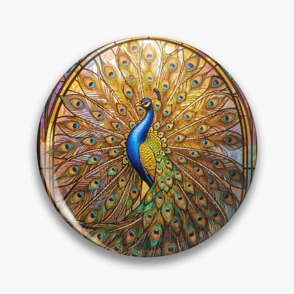 Item preview, Peacock Stained Glass Mosaic Window Art designed and sold by pinkal.