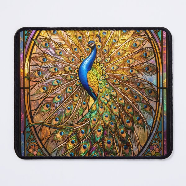 Item preview, Peacock Stained Glass Mosaic Window Art designed and sold by pinkal.