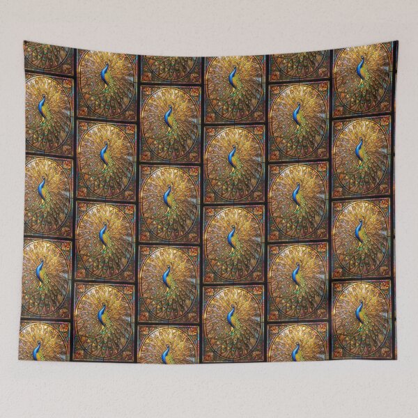 Item preview, Peacock Stained Glass Mosaic Window Art designed and sold by pinkal.
