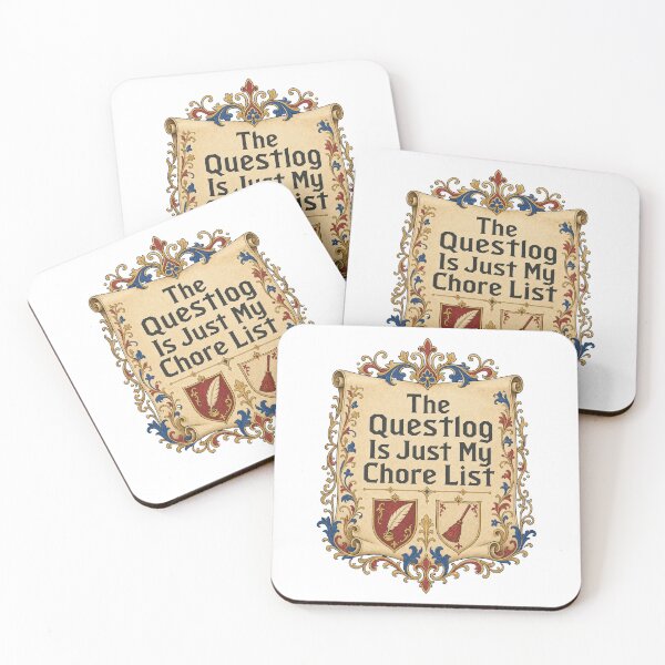 Item preview, The Questlog Is Just My Chore List Medieval Manuscript TTRPG designed and sold by Wanderquill Studio.