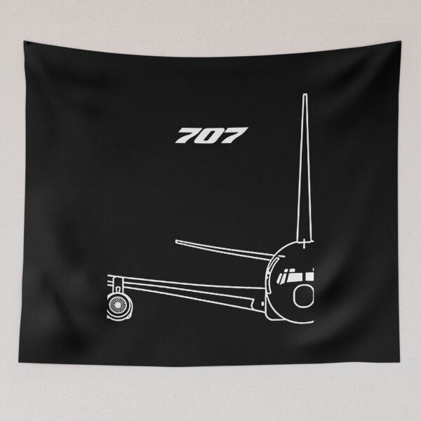 Item preview, 707 Jetliner Front View Typography Art (White Edition) designed and sold by Magazine Combate.