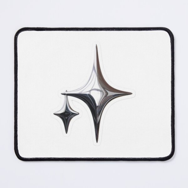 Item preview, Silver Chrome Y2K Sparkle Stars designed and sold by Mceciliart.