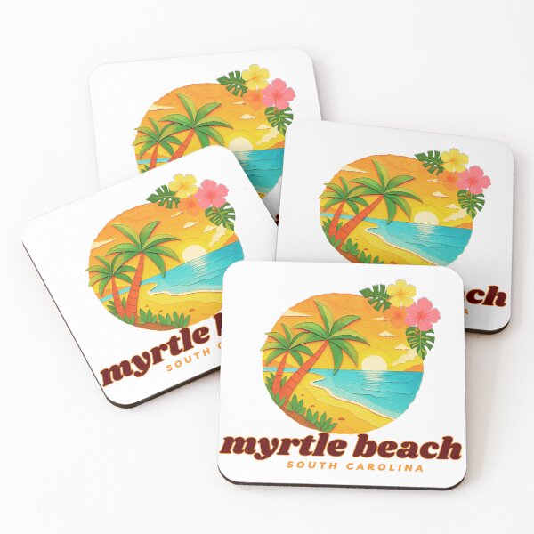 Item preview, Myrtle Beach South Carolina Retro Sunset Design designed and sold by DonnaRaine.