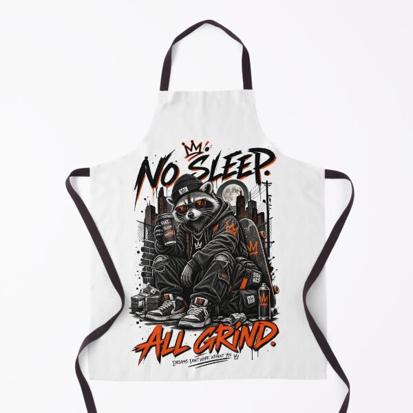 Item preview, Raccoon No Sleep All Grind Urban Streetwear designed and sold by Svetrovnia - Street Style.