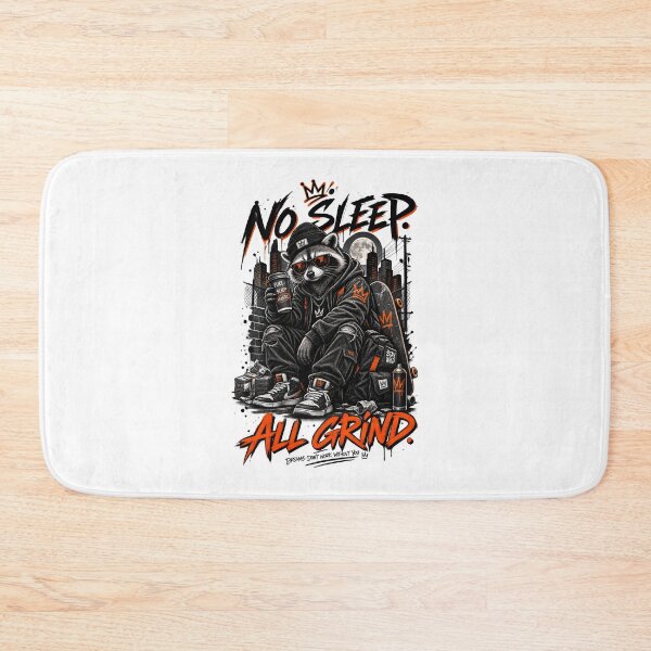Item preview, Raccoon No Sleep All Grind Urban Streetwear designed and sold by Svetrovnia - Street Style.