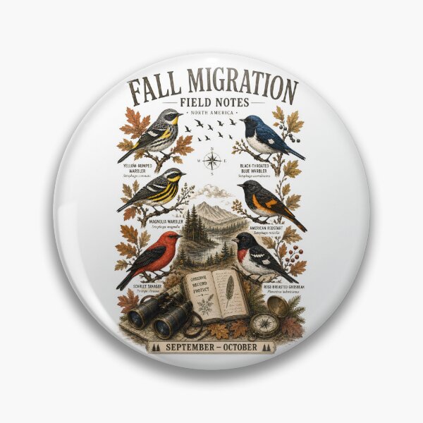 Item preview, Fall Migration Field Notes North America Vintage Birding Guide designed and sold by Neurospicy Trolls.