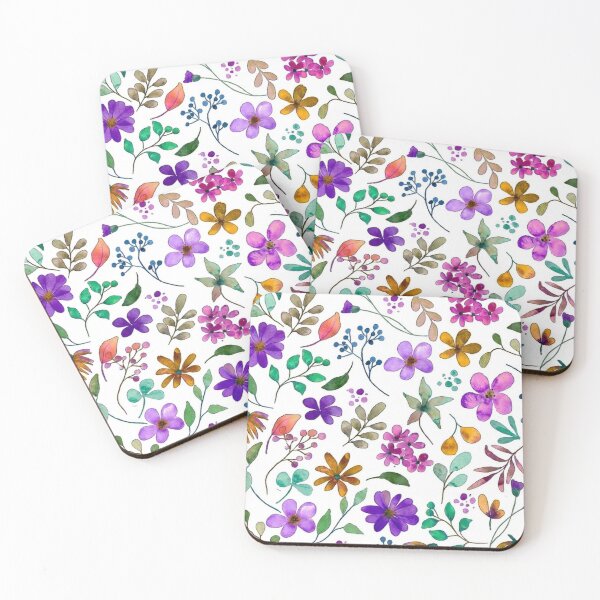 Item preview, Vibrant Watercolor Wildflower Meadow - Bright Floral Pattern designed and sold by GozdeSoftChaos.