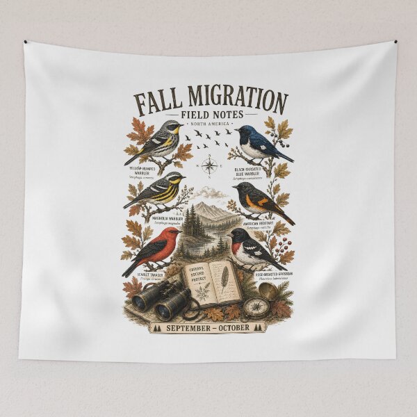 Item preview, Fall Migration Field Notes North America Vintage Birding Guide designed and sold by Neurospicy Trolls.